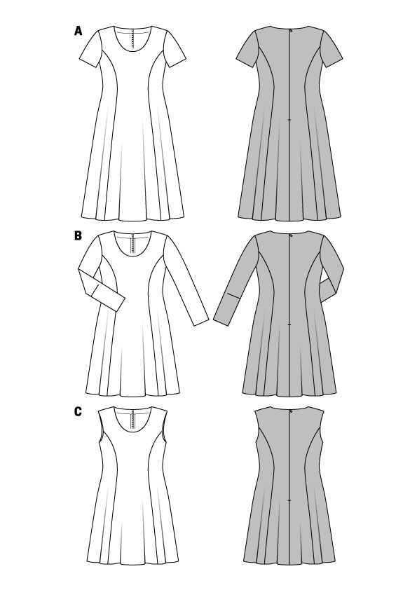 burda Schnitt 6680 "Kleid und Teilungsnähte und ausgestellter Saum " burda Schnitt 6680 "Kleid und Teilungsnähte und ausgestellter Saum "