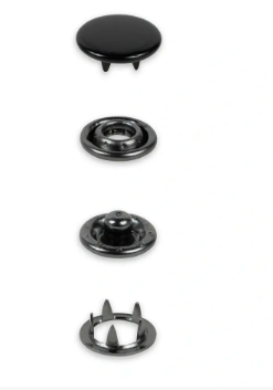 Druckknöpfe Jersey, 12mm , schwarz ( 20 Stück) 