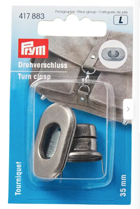Drehverschluss für Taschen, altsilber Drehverschluss für Taschen, altsilber