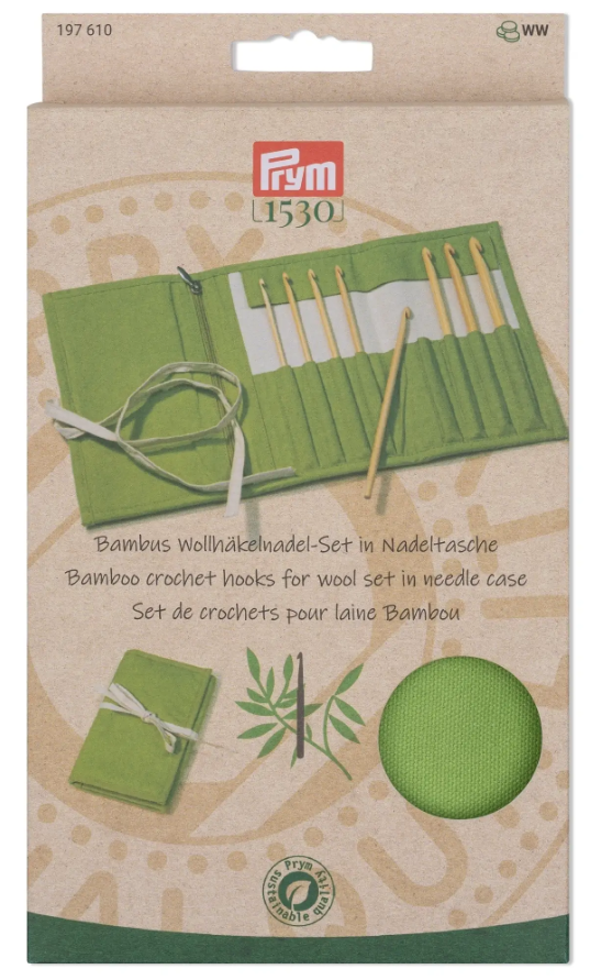 Wollhäckelnadel Set, Bambus 3,5-8,0mm