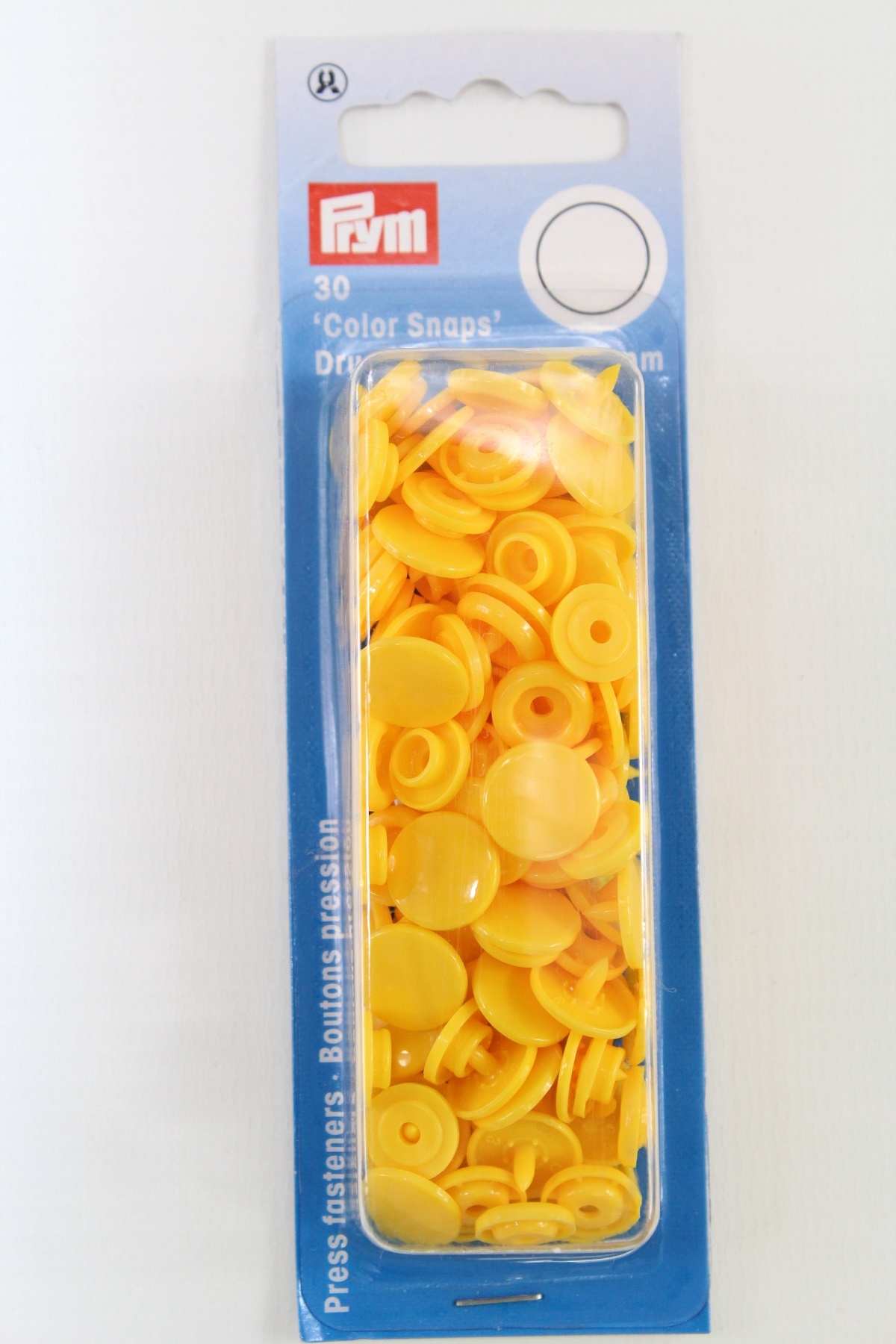 30 Nähfrei-Druckknöpfe "Color Snaps", rund, 12,4mm, gelb