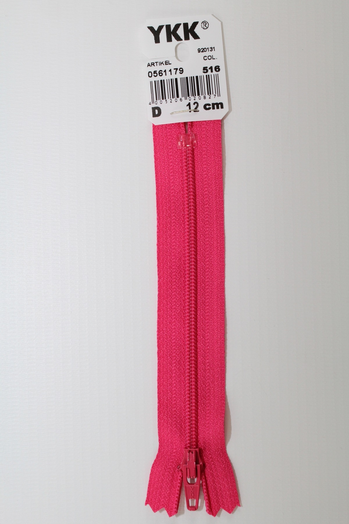 YKK-Reissverschluss 12cm-60cm, nicht teilbar, pink