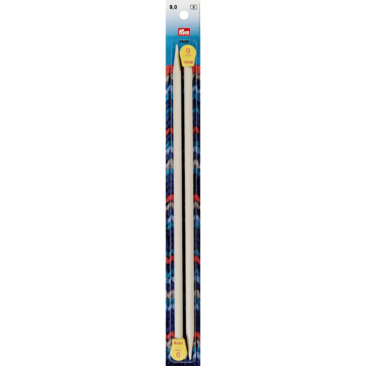 Jackenstricknadeln, Kunststoff, 35cm, 9,00mm, grau
