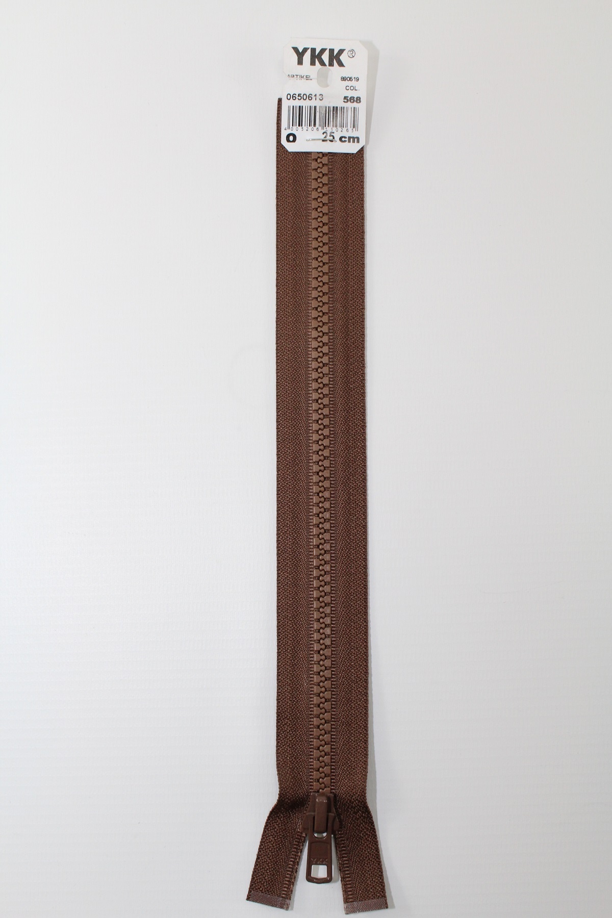 YKK - Reissverschlüsse 25 cm - 80 cm, teilbar, tabak