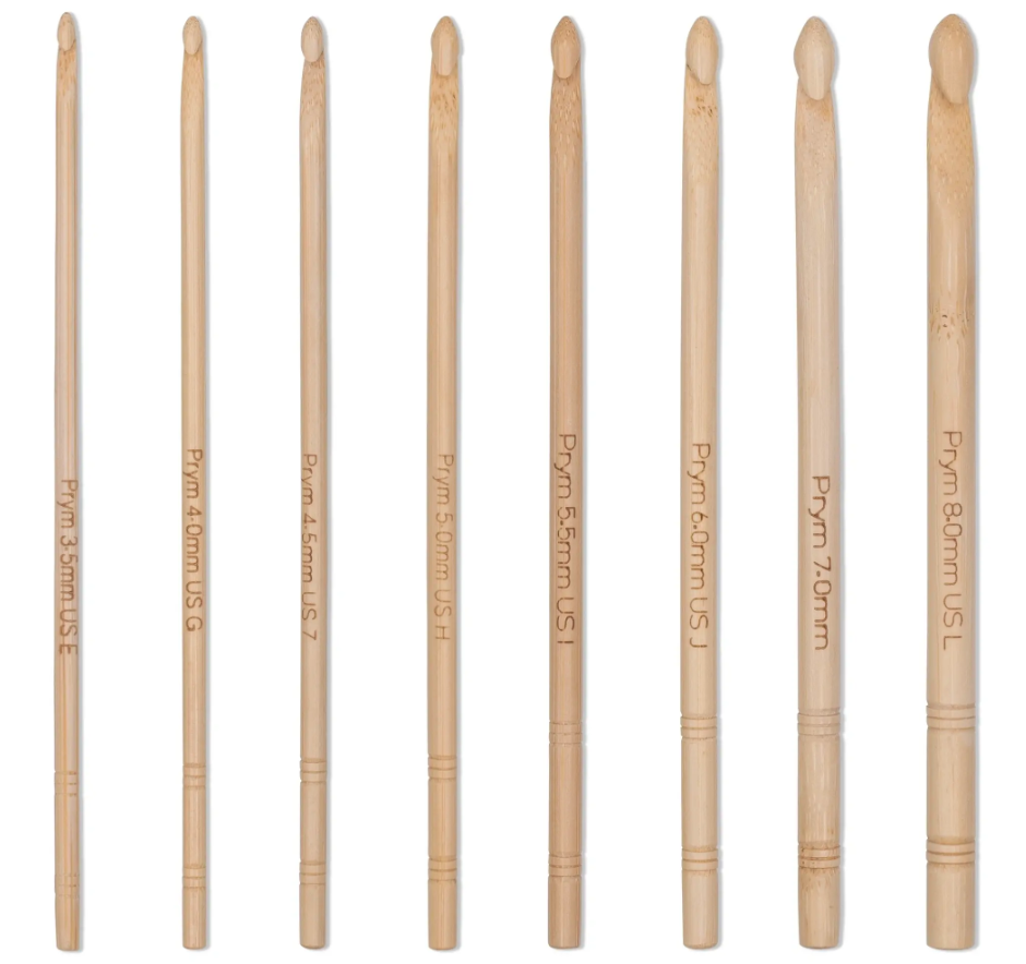 Wollhäckelnadel Set, Bambus 3,5-8,0mm