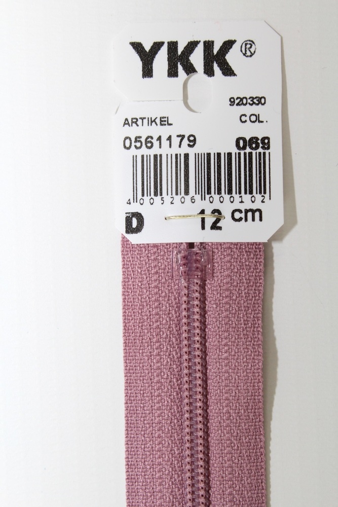 YKK-Reissverschluss 12cm-60cm, nicht teilbar, pastellviolett YKK-Reissverschluss 12cm-60cm, nicht teilbar, pastellviolett