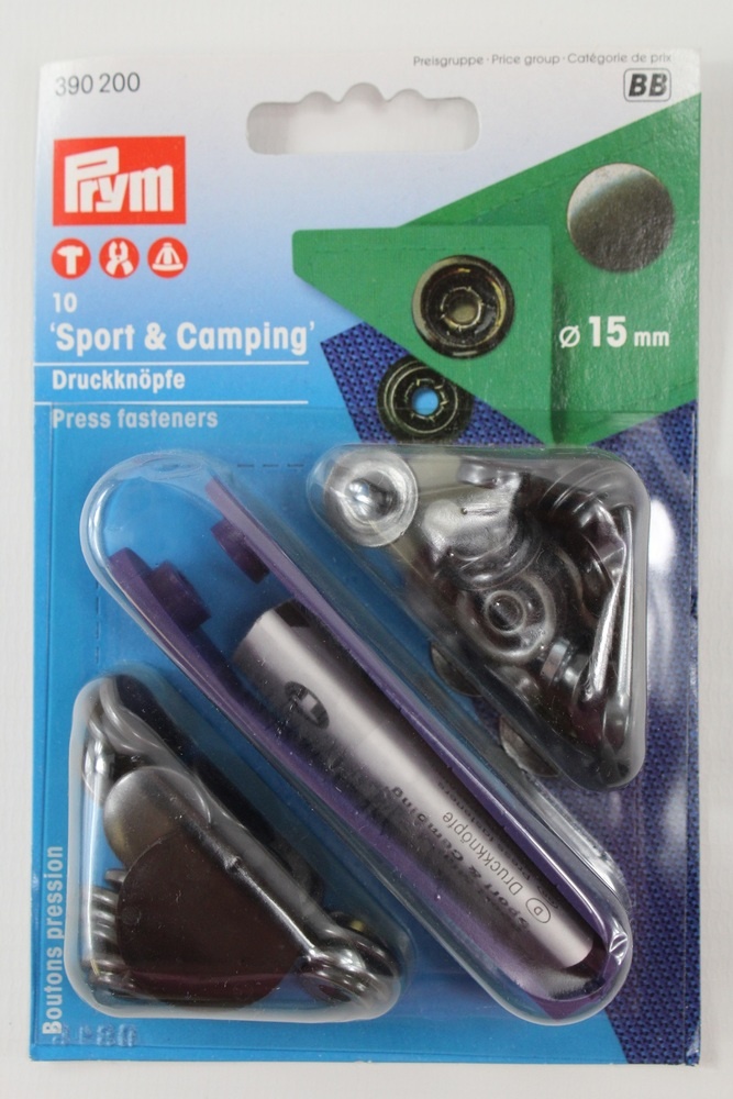 10 Druckknöpfe "Sport und Camping"ø 15mm schwarz 10 Druckknöpfe "Sport und Camping"ø 15mm schwarz