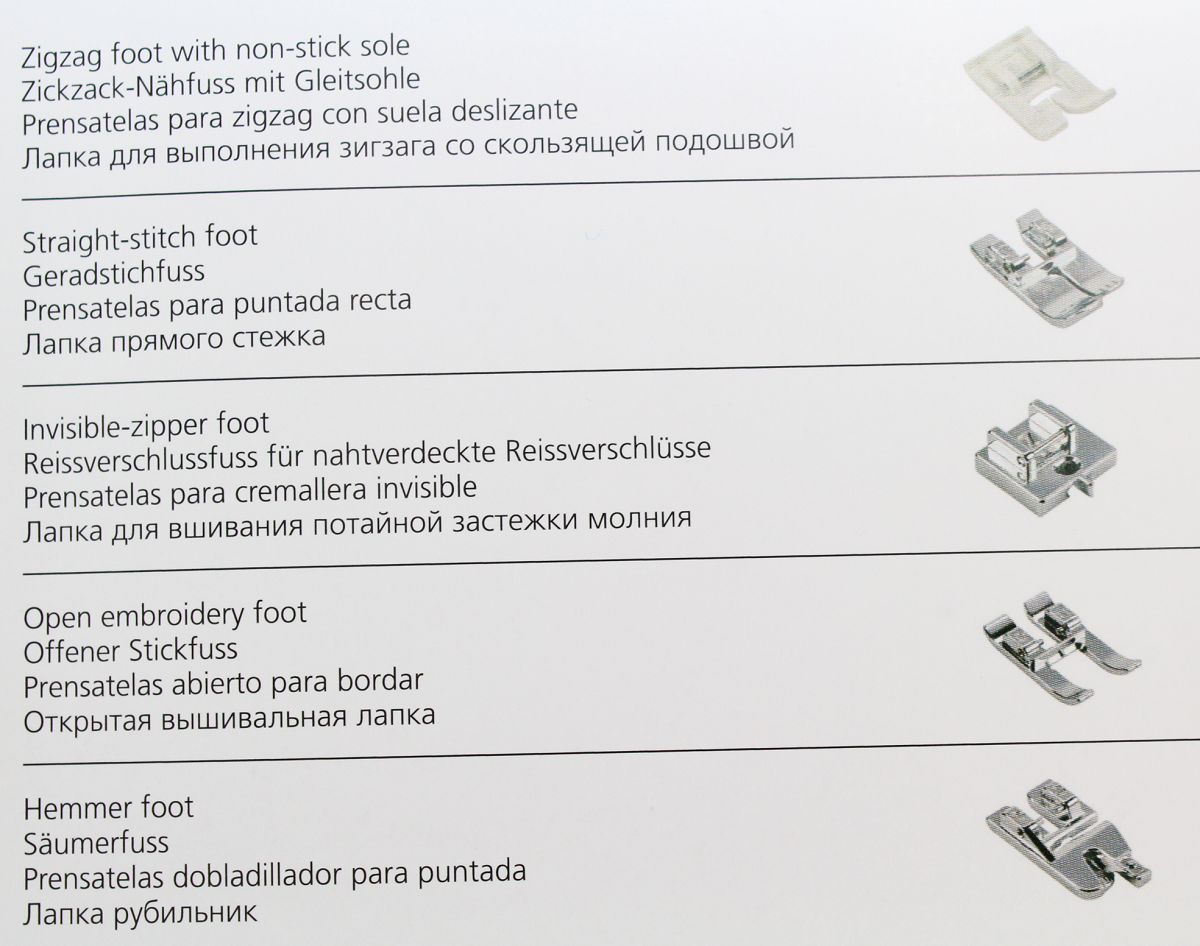 Bernette Nähfuss-Set für B77/B79 8-teilig