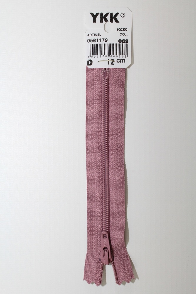 YKK-Reissverschluss 12cm-60cm, nicht teilbar, pastellviolett YKK-Reissverschluss 12cm-60cm, nicht teilbar, pastellviolett