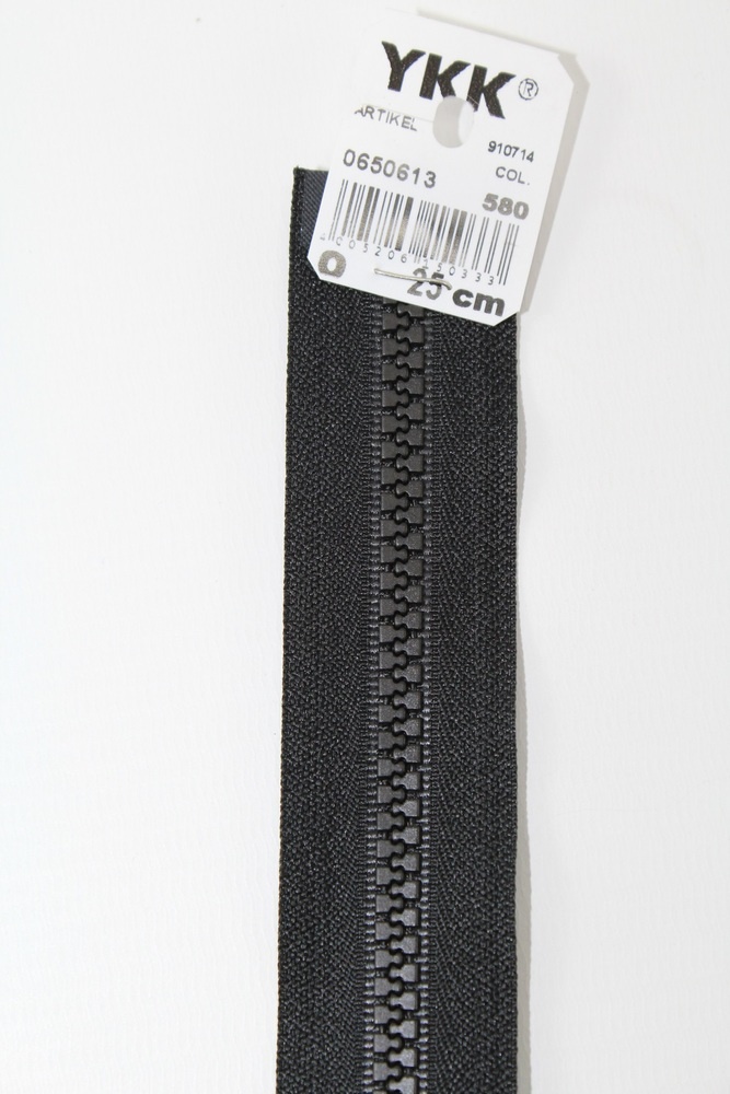 YKK - Reissverschlüsse 25 cm - 80 cm, teilbar, schwarz