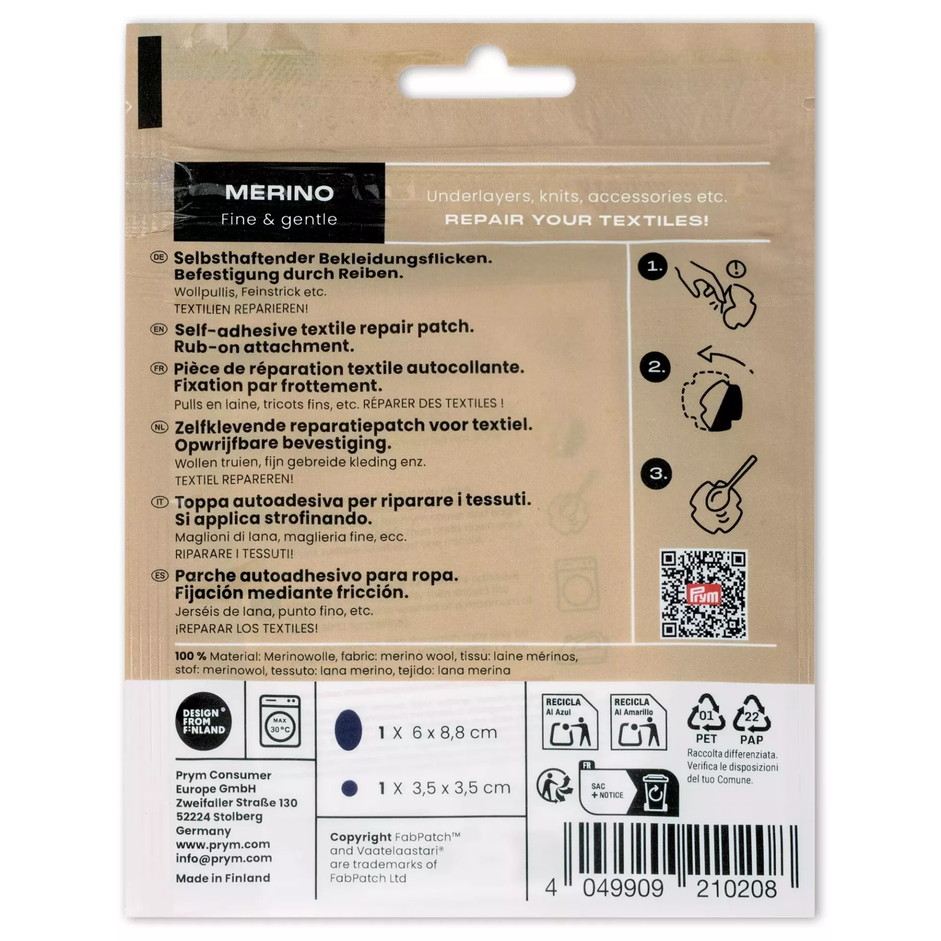Rub-on Patch MERINO, marine