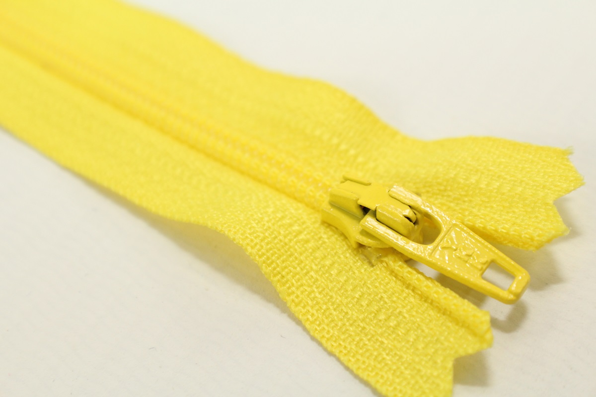 YKK-Reissverschluss 12cm-60cm, nicht teilbar, sonnengelb
