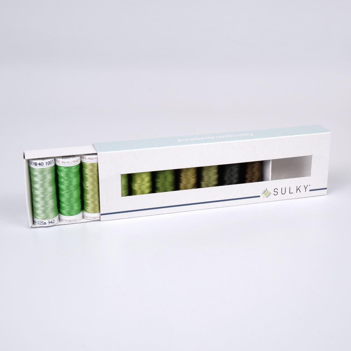 Sulky Rayon 40 - Colour Greenery (10x225m Spulen) Sulky Rayon 40 - Colour Greenery (10x225m Spulen)