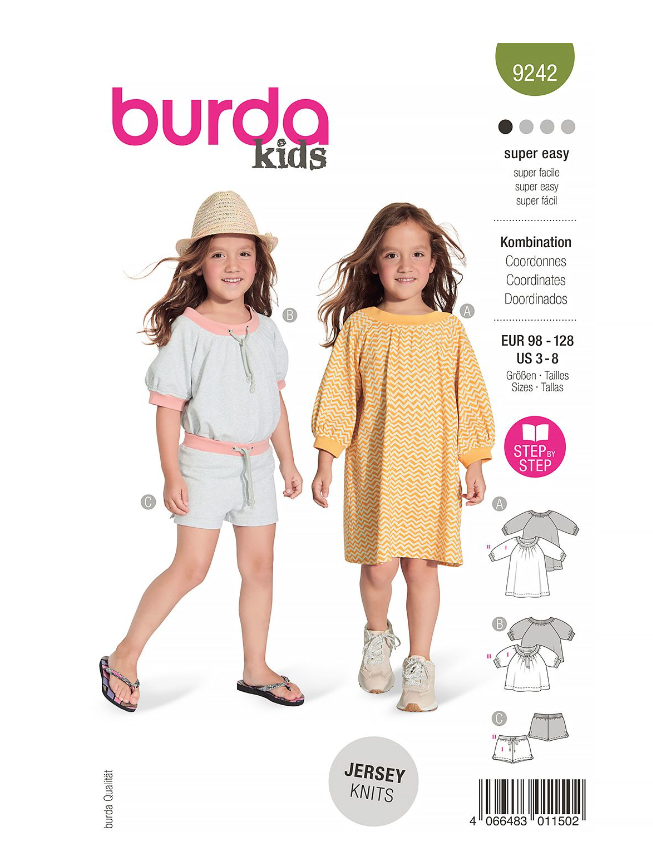 burda Schnitt 9242 "Kleid, Bluse und Shorts für Mädchen" burda Schnitt 9242 "Kleid, Bluse und Shorts für Mädchen"