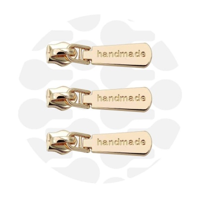 1 Reissverschluss-Schieber Handmade für Nylon Spirale Farbe Gold 1 Reissverschluss-Schieber Handmade für Nylon Spirale Farbe Gold