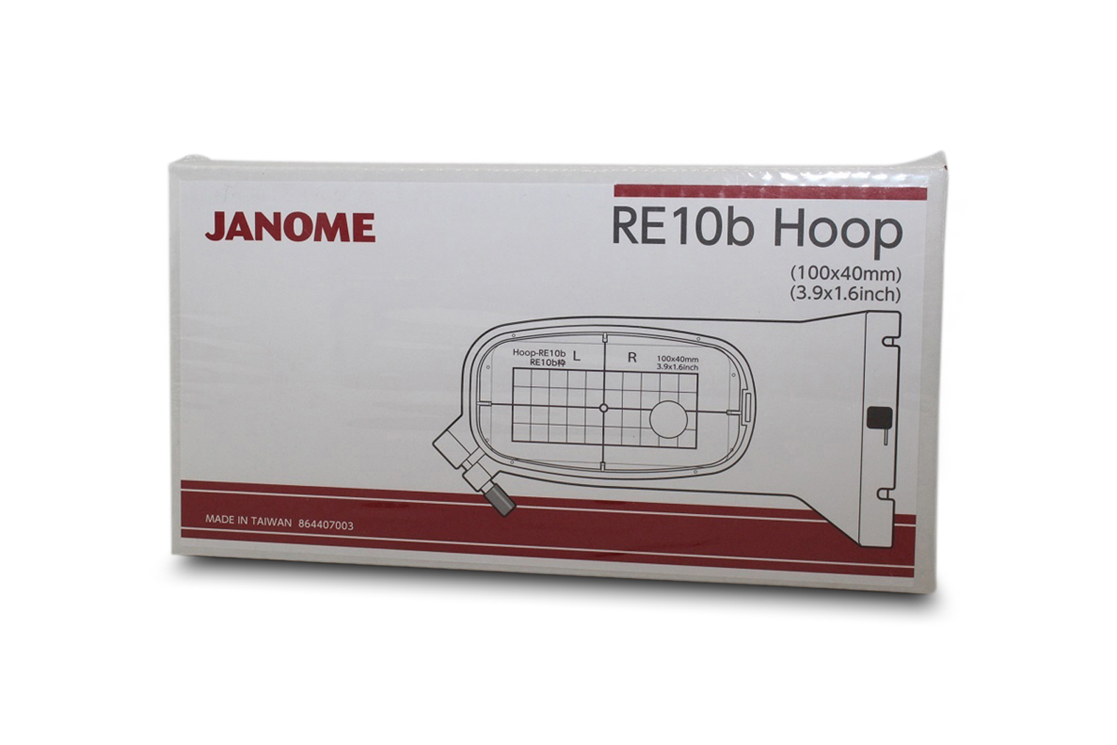 ELNA / JANOME Rechteckrahmen extra schmal (RE 10b / 100 x 40 mm)