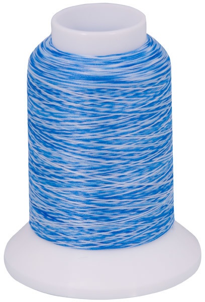 Multicolor Bauschgarn, 1000m (mehrfarbig blau/weiss)
