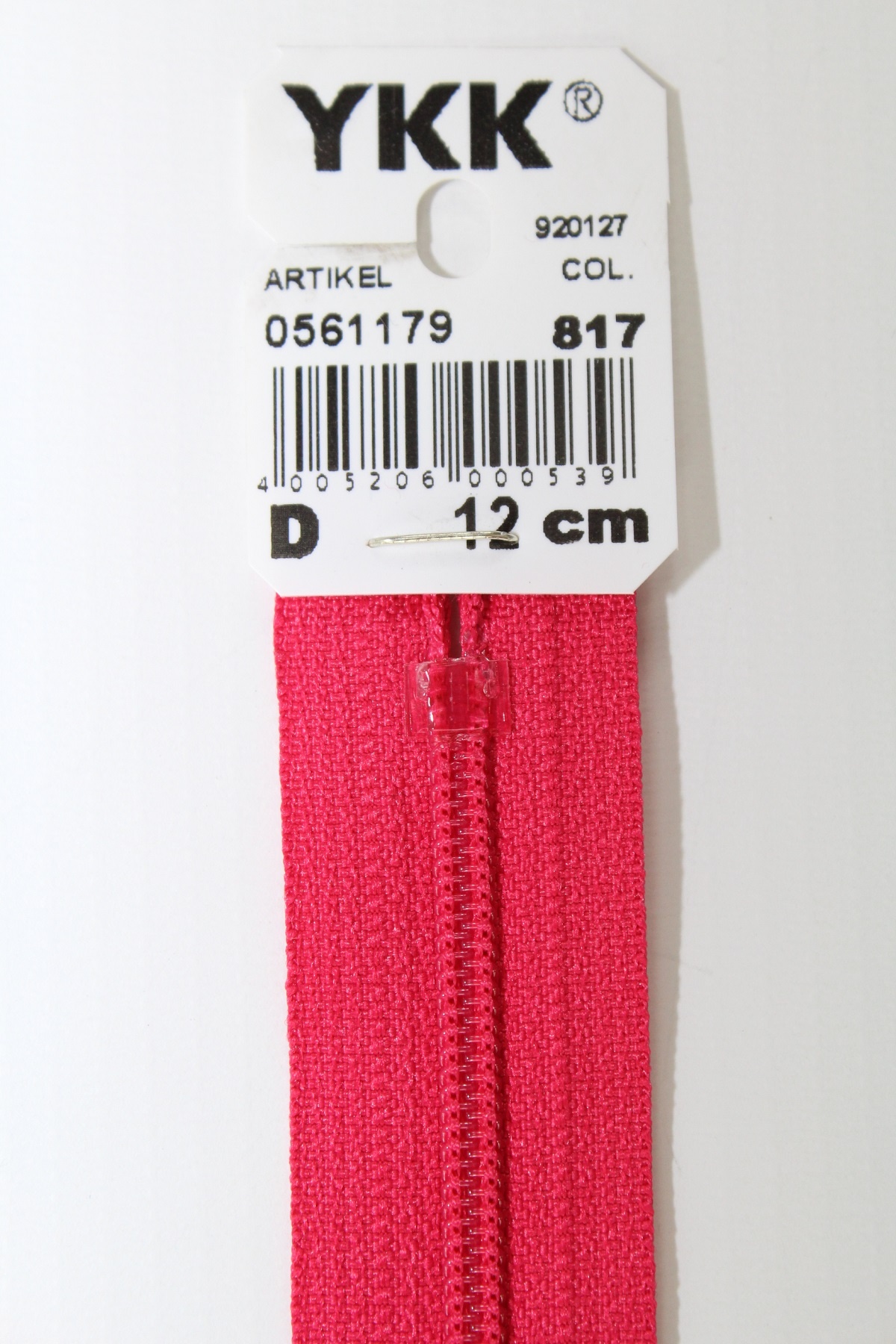 YKK-Reissverschluss 12cm-60cm, nicht teilbar, dunkelpink YKK-Reissverschluss 12cm-60cm, nicht teilbar, dunkelpink