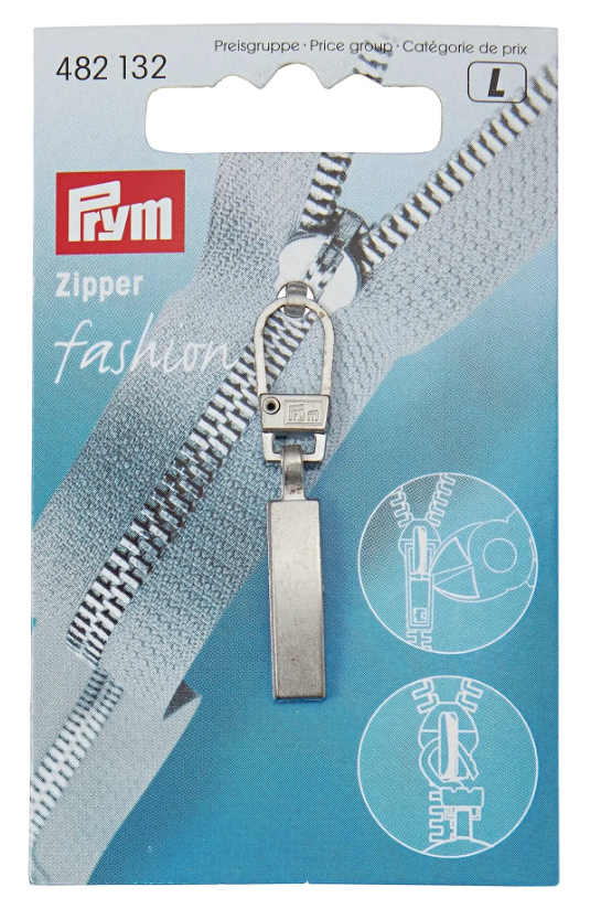 Fashion-Zipper, Classic, mattsilber