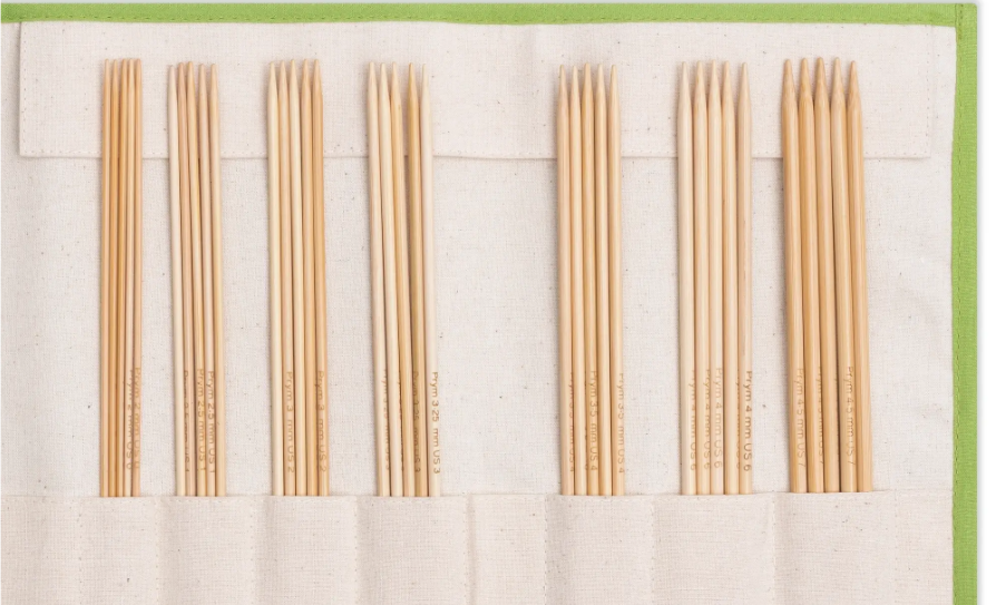 Strumpfstricknadel Set, Bambus, 2-4,5mm, 20cm