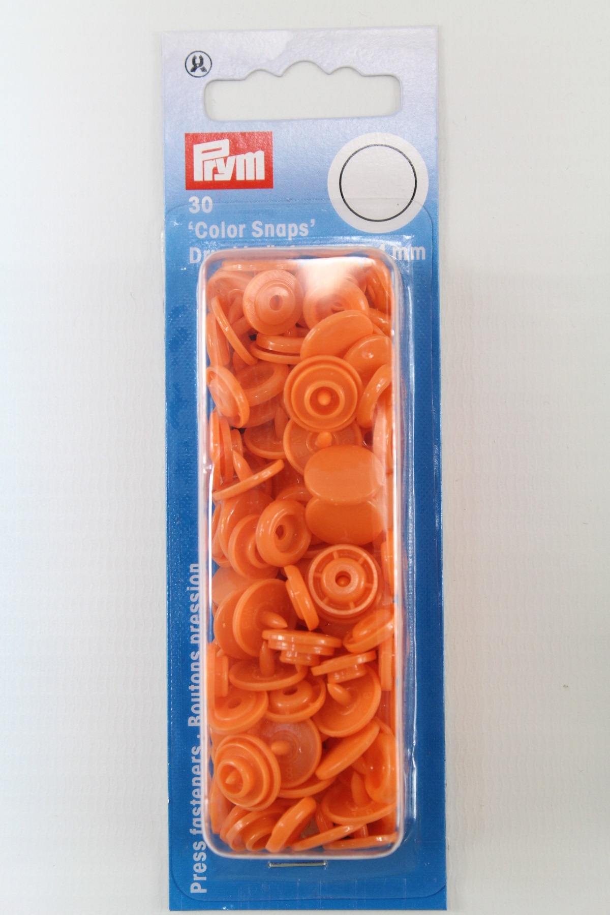 30 Nähfrei-Druckknöpfe "Color Snaps", rund, 12,4mm, orange 30 Nähfrei-Druckknöpfe "Color Snaps", rund, 12,4mm, orange