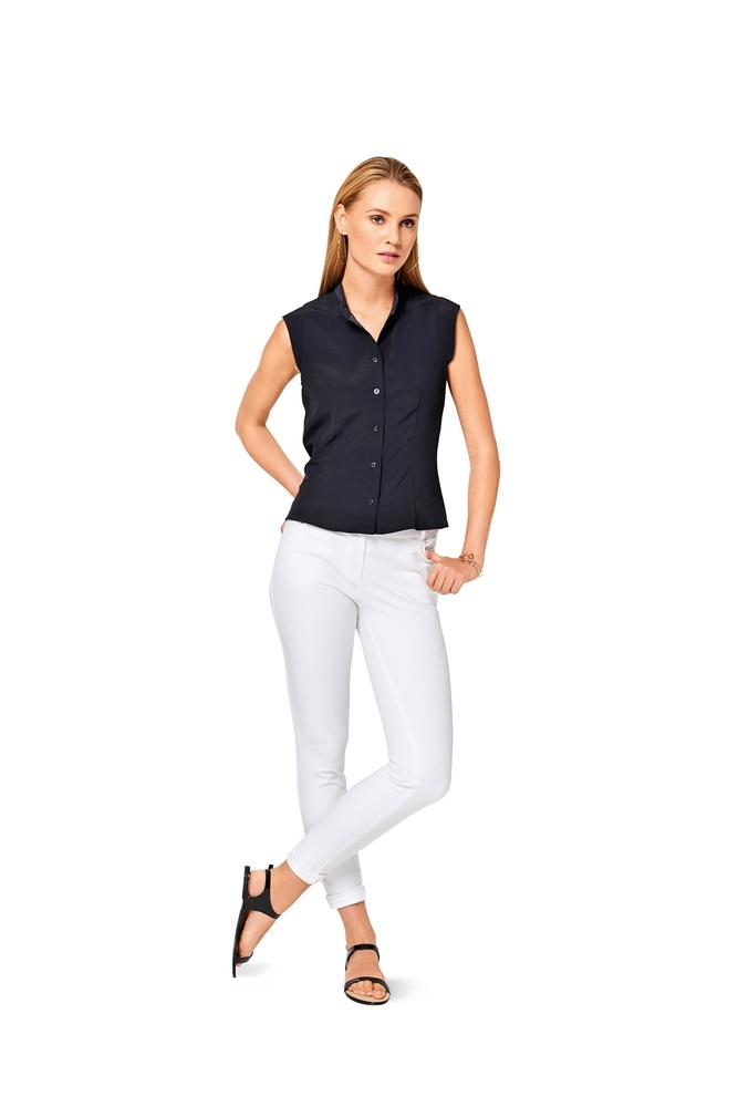 burda Schnitt 6527 "Bluse und Hemdkragen und Stehkragen und Ärmelblende"