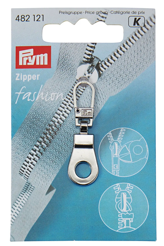 Fashion-Zipper Öse, silberfarbig