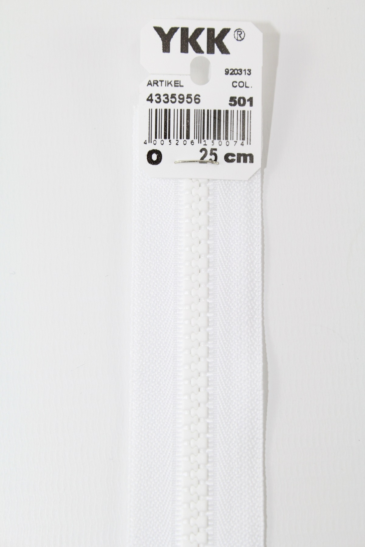 YKK - Reissverschlüsse 25 cm - 80 cm, teilbar, weiss YKK - Reissverschlüsse 25 cm - 80 cm, teilbar, weiss