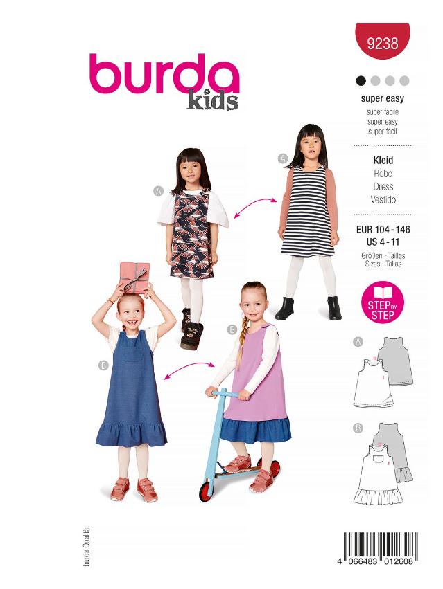 burda Schnitt 9238 "Kleid für Kinder" burda Schnitt 9238 "Kleid für Kinder"