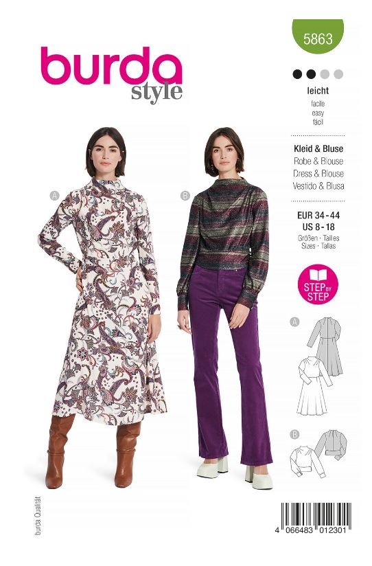 burda Schnitt 5863 "Kleid und Bluse" burda Schnitt 5863 "Kleid und Bluse"