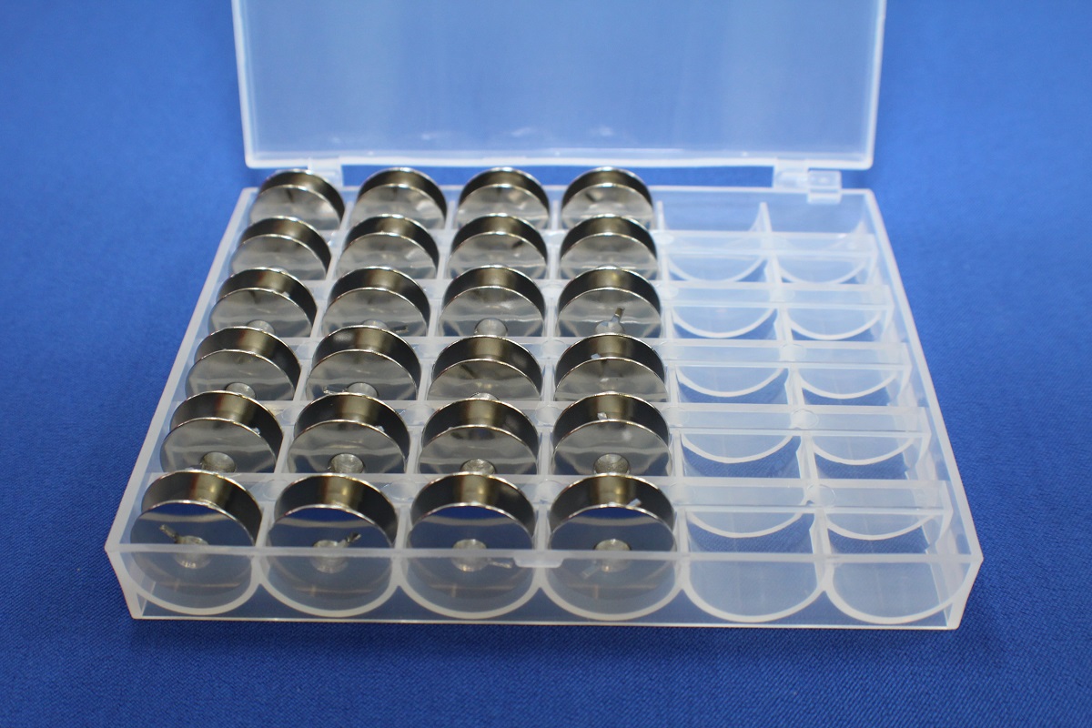 36-Spulen-Box mit 24 Spulen für PFAFF aus Metall ältere und neuere Modelle