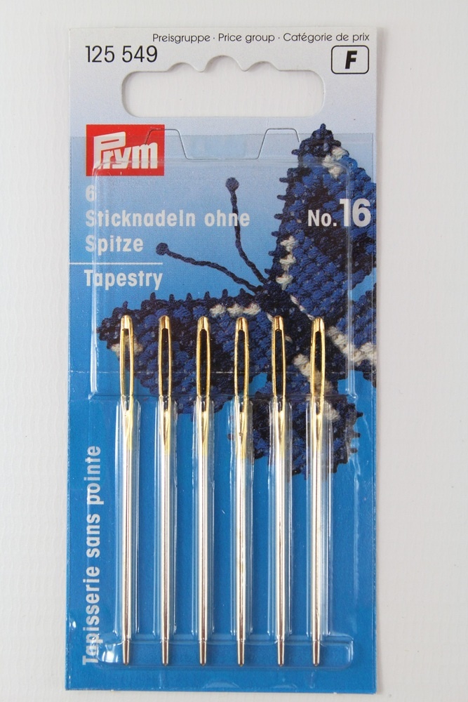 6 Sticknadeln ohne Spitze No. 16 6 Sticknadeln ohne Spitze No. 16