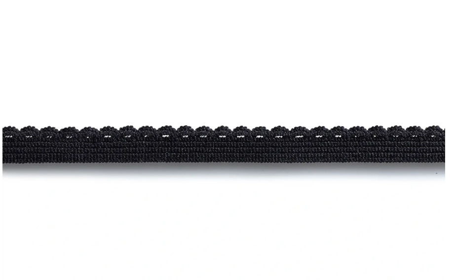 Elastic-Abschlussspitze, 10mm, schwarz, 2m