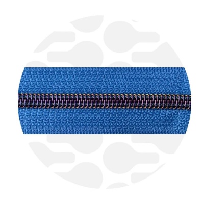 1m Reissversschluss endlos in Belize Blue mit Galaxy Raupe