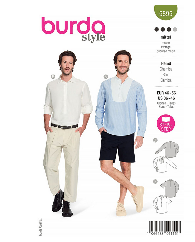 burda Schnitt 5895 " Schlupfhemden" burda Schnitt 5895 " Schlupfhemden"