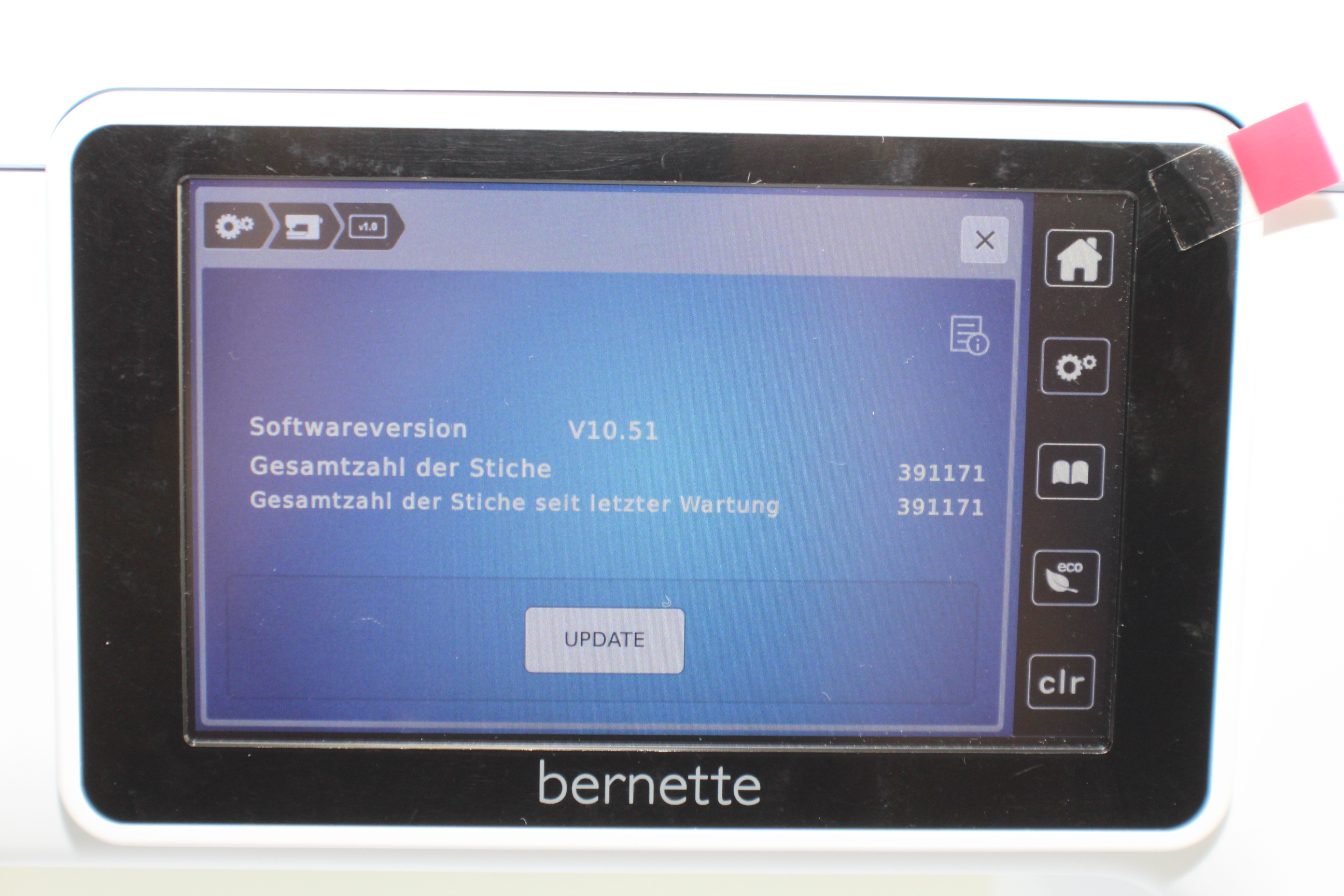 Bernina bernette b70 DECO junge gebrauchte ca. 2 Jahre Seriennummer 01063320002