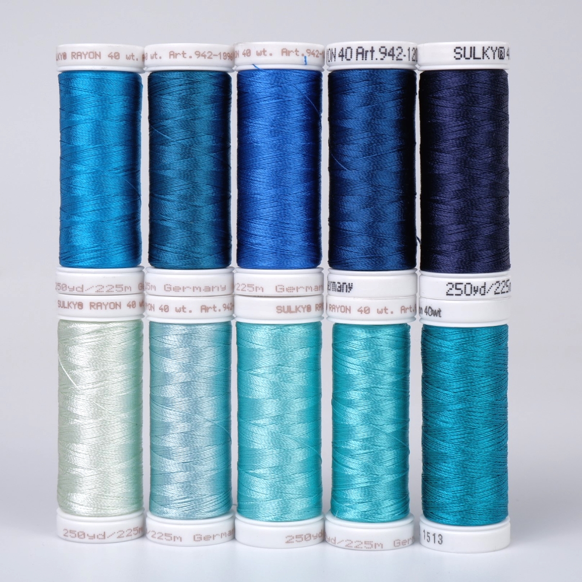 Sulky Rayon 40 - Colour Deep Sea (10x225m Spulen) Sulky Rayon 40 - Colour Deep Sea (10x225m Spulen)