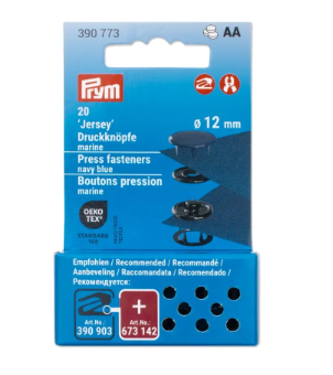 Druckknöpfe Jersey, 12mm , marine ( 20 Stück) 