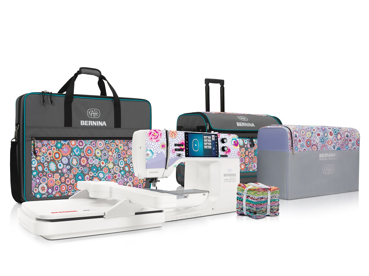 Bernina 770 QE Kaffe Edition inkl. Stickmodultasche und XL Trolley Set