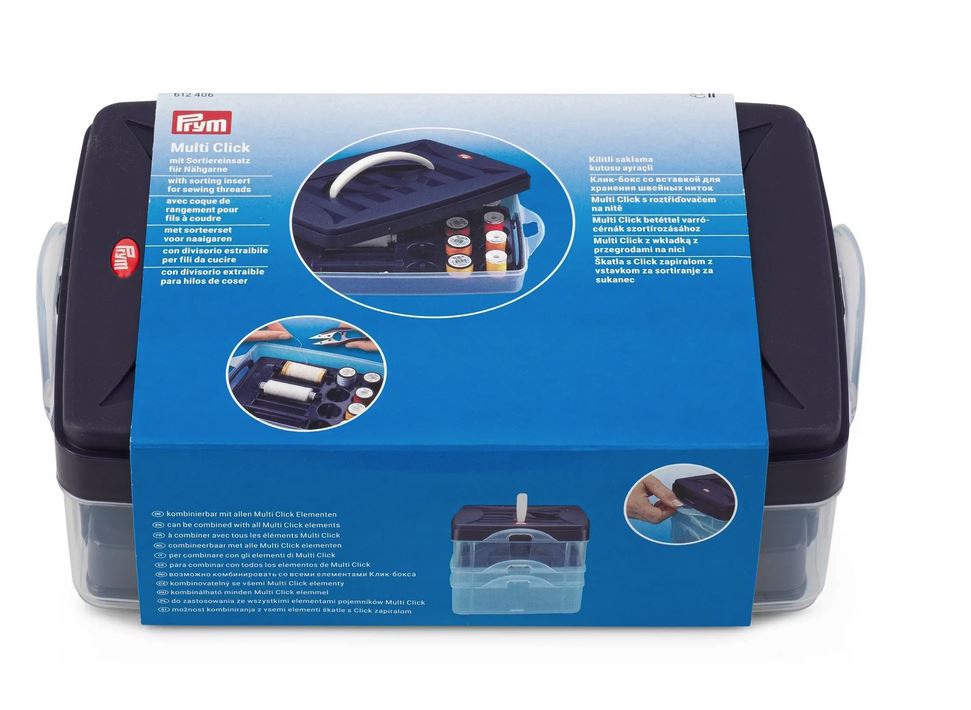 Aufbewahrungsbox Multi Click mit Sortiereinsatz für Nähgarne Aufbewahrungsbox Multi Click mit Sortiereinsatz für Nähgarne
