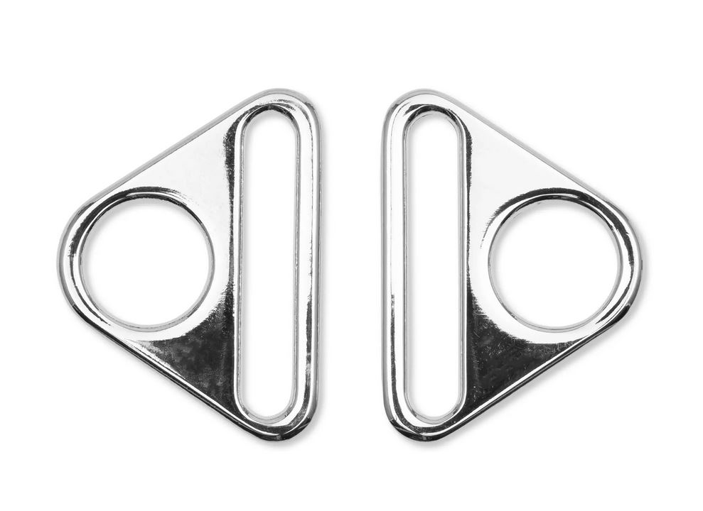 Triangel-Ringe mit Steg, 40mm, silberfarbig