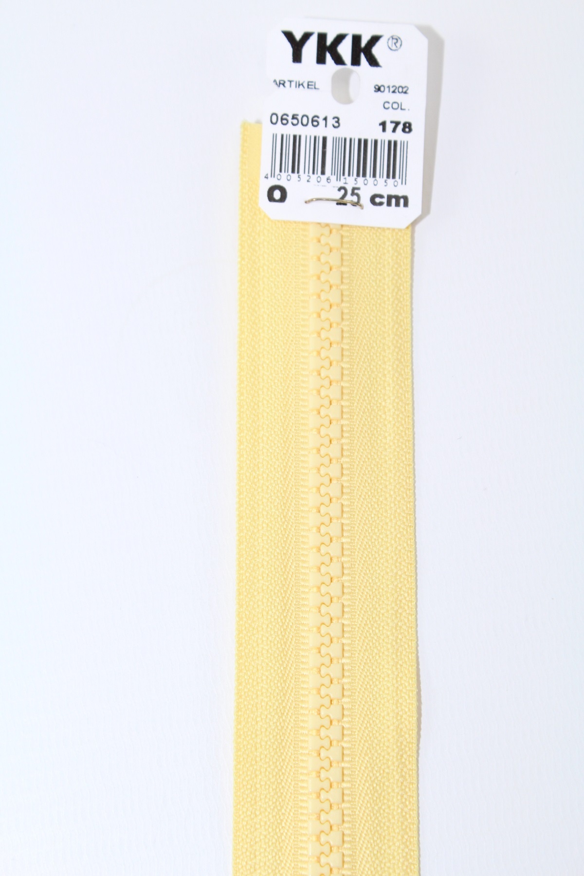 YKK - Reissverschlüsse 25 cm - 80 cm, teilbar, lemon