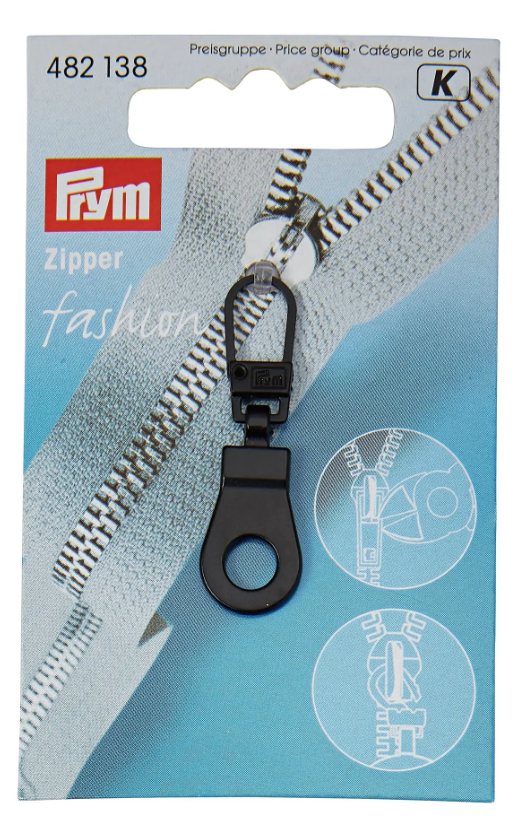 Fashion-Zipper, Öse, schwarz Fashion-Zipper, Öse, schwarz