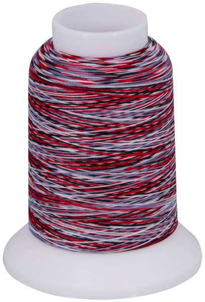 Multicolor Bauschgarn, 1000m (mehrfarbig schwarz/blau/rot/weiss)