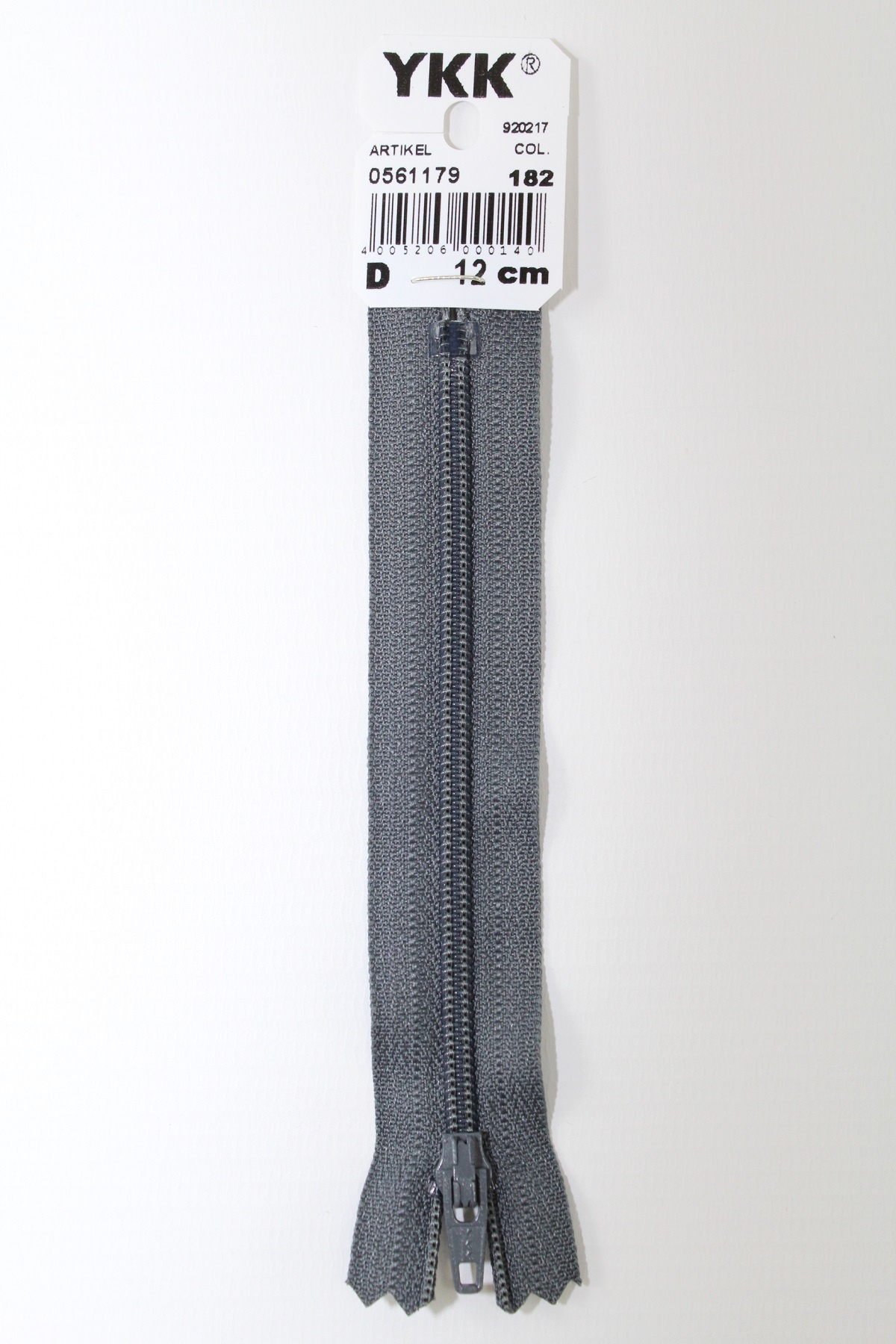 YKK-Reissverschluss 12cm-60cm, nicht teilbar, schiefergrau YKK-Reissverschluss 12cm-60cm, nicht teilbar, schiefergrau