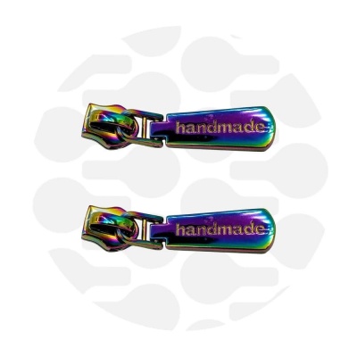 1 Reissverschluss-Schieber Handmade für Nylon Spirale Farbe Regenbogen