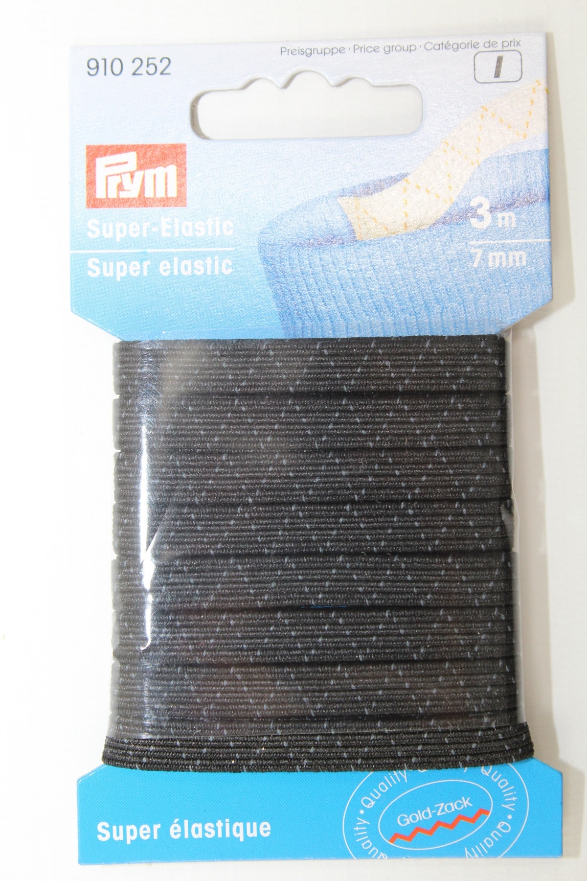 Gummi - Super- Elastic, 3 Meter / 7mm schwarz