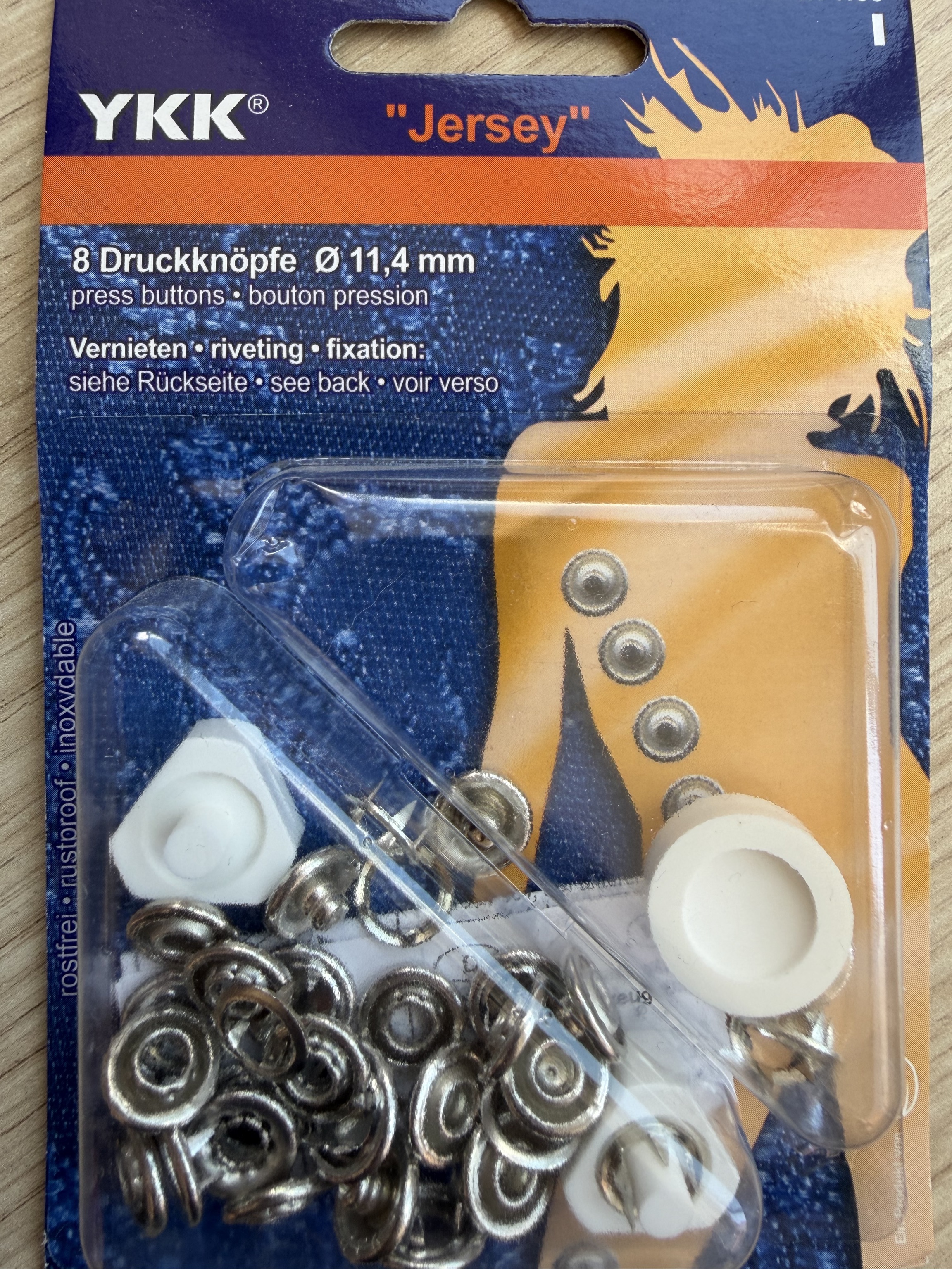 YKK Jersey Drückknöpfe ( 8 Druckknöpfe 11,4 Durchmesser)