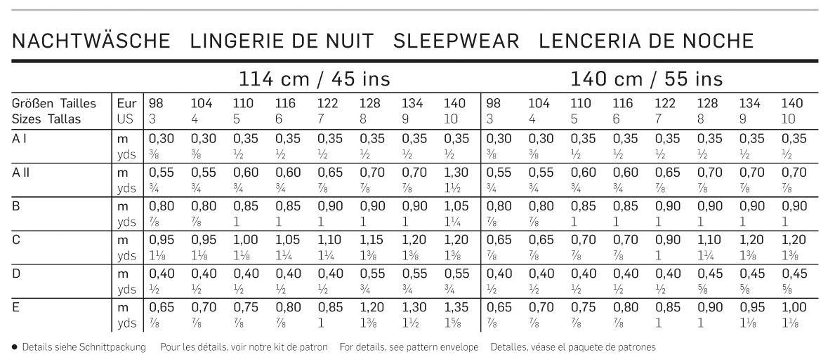 burda Schnitt 9432 "NachtWäsche und Nachthemd und Schlafanzug" burda Schnitt 9432 "NachtWäsche und Nachthemd und Schlafanzug"