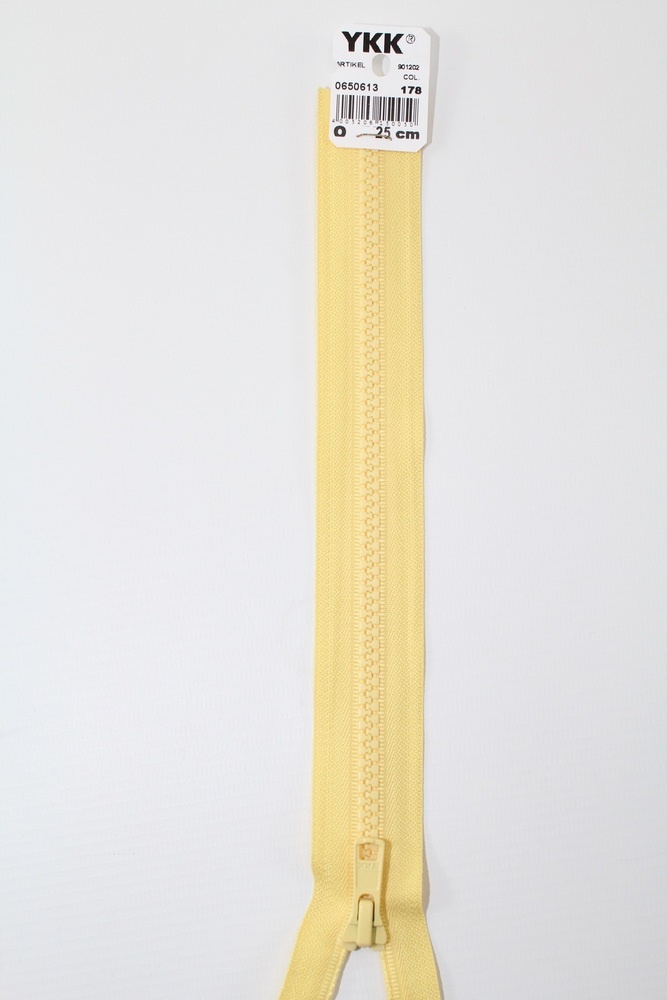 YKK - Reissverschlüsse 25 cm - 80 cm, teilbar, lemon